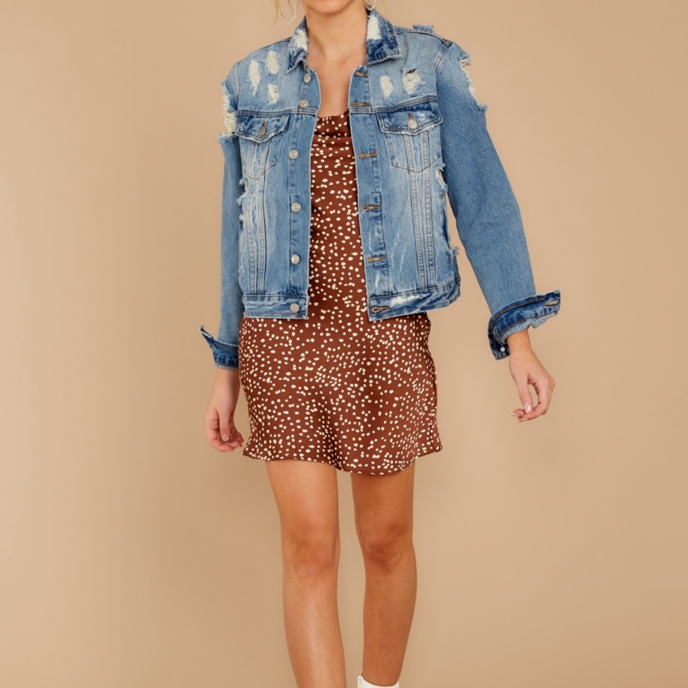 Distressed denim jacket - Picture 3 of 4